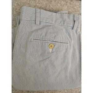 Tommy Hilfiger Slim Fit Chino Pants‎ Men's 32x31 Blue White Seersucker Stripe
